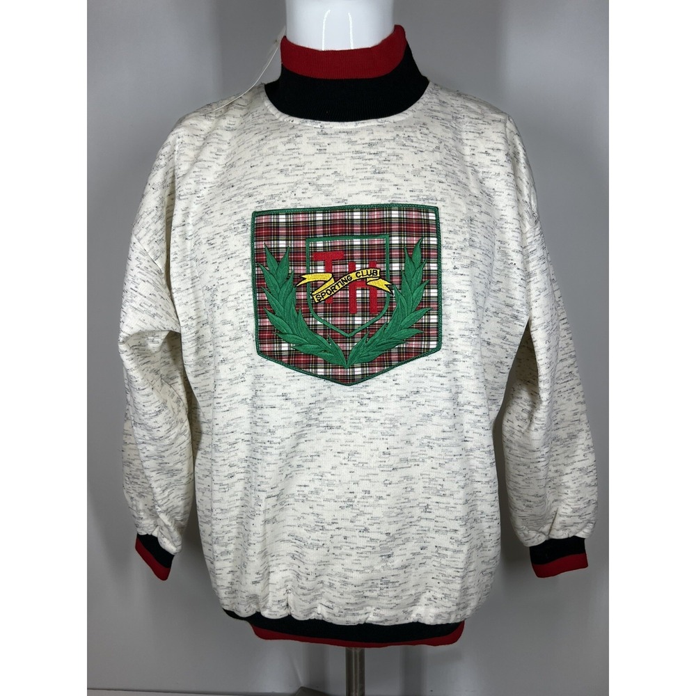 Vintage NWT 1989 Mister Noah High Collared Fleece Dad Gift Sweater Mens SZ Large